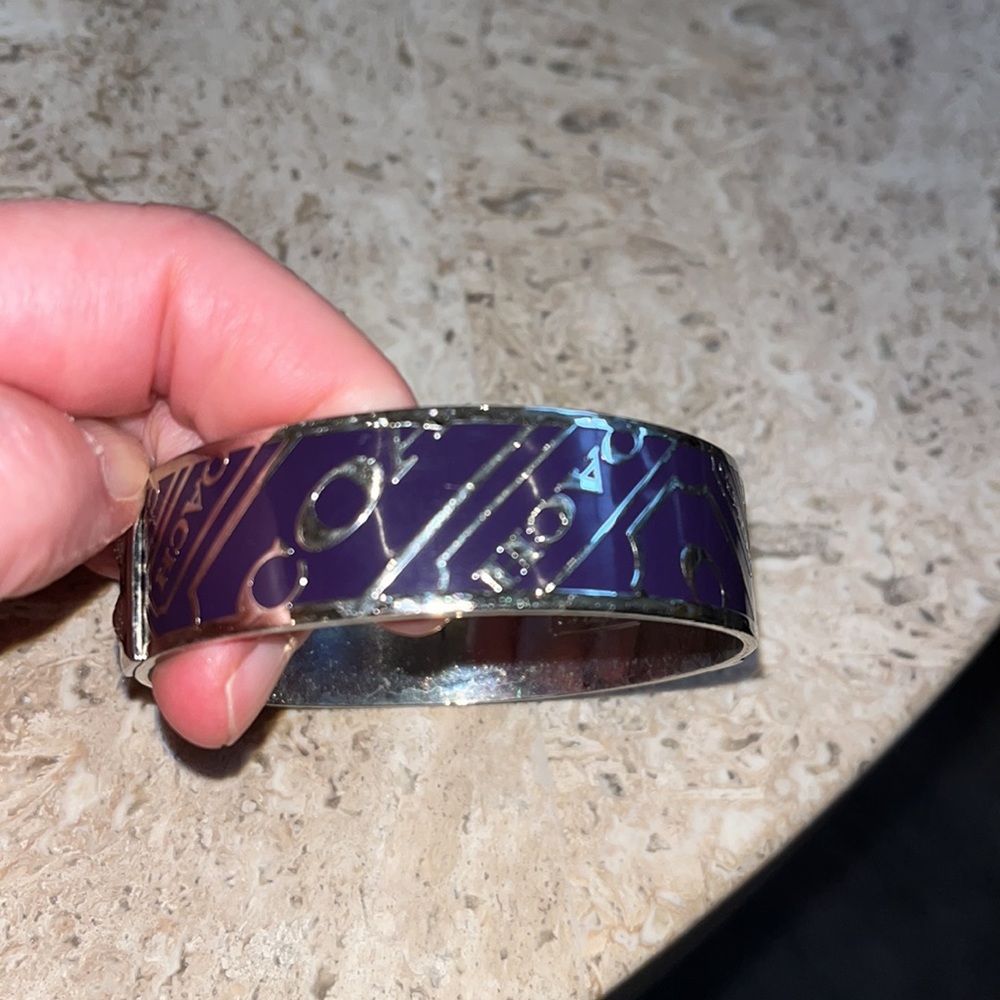 Coach Purple and Silver Bracelet